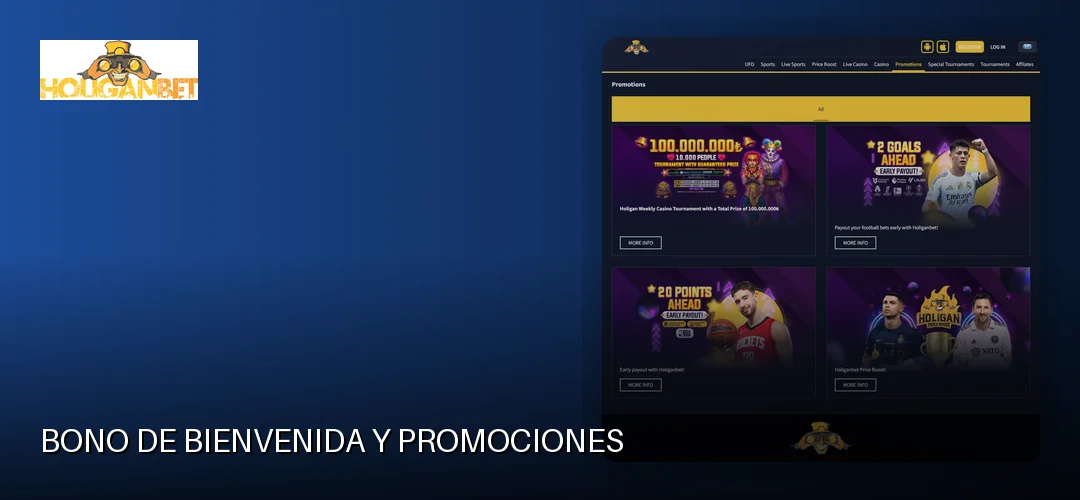 Bono de bienvenida y promociones